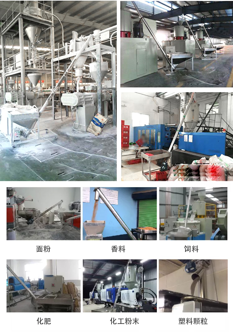 傾斜螺旋輸送機(jī)適用范圍：建材行業(yè)，化工行業(yè)，電力行業(yè)，煤炭行業(yè)，食品行業(yè)，造紙行業(yè)等